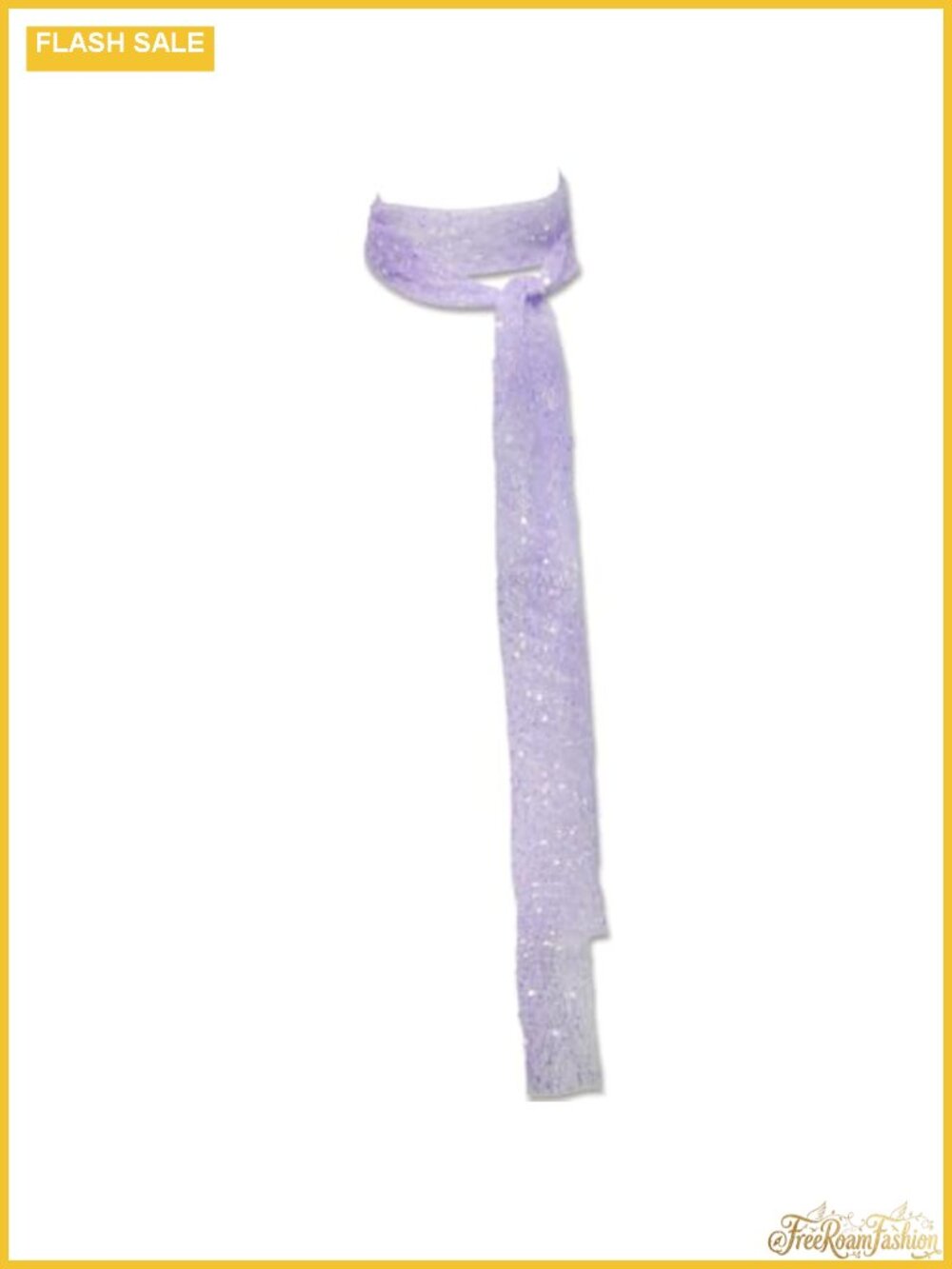 Sequin Skinny Scarf Headband Tie Women Polyester Fashion Accessory